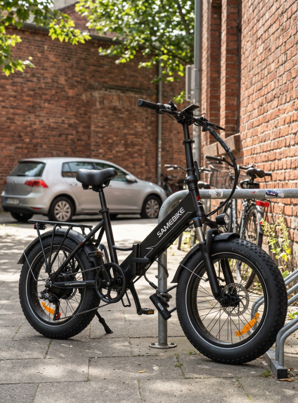 <b>SAMEBIKE</b> • Электрический велосипед складной LOTDM20 750W 13Ah электро фетбайк городской Черный