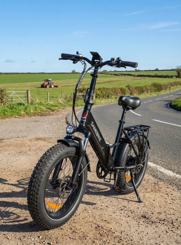<b>SAMEBIKE</b> • Электрический велосипед складной LOTDM20 750W 13Ah электро фетбайк городской Черный