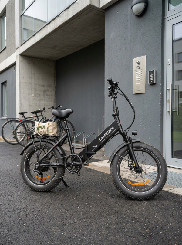 <b>SAMEBIKE</b> • Электрический велосипед складной LOTDM20 750W 13Ah электро фетбайк городской Черный