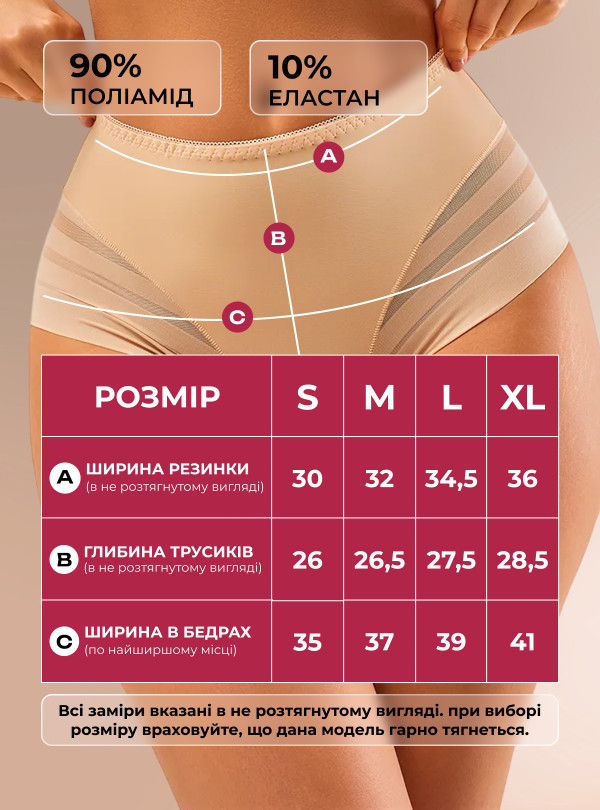<b>OnePro</b> • Женские бесшовные трусы слипы с высокой посадкой и сеткой 3 шт Черный, бежевый, белый
