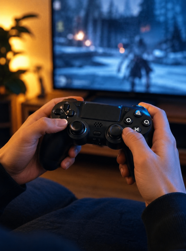 <b>OnePro</b> • Джойстик бездротовий геймпад для PS3 PS4 PC Android iOS Bluetooth універсальний Чорний