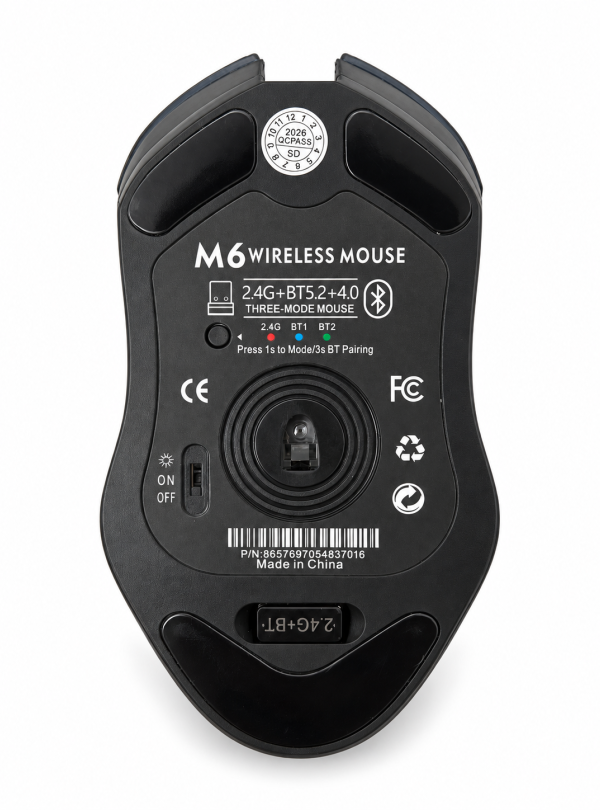 <b>OnePro</b> • Мышка беспроводная Bluetooth и USB с аккумулятором 500 мАч для ПК и ноутбука Черный