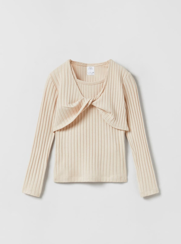 <b>Zara</b> • Комплект для девочки двойка Бежевый