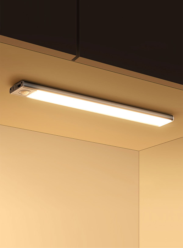 <b>OnePro</b> • Світлодіодна лампа з акумулятором / led світильник з датчиком руху для кухні, ванної кімнати 20см Білий