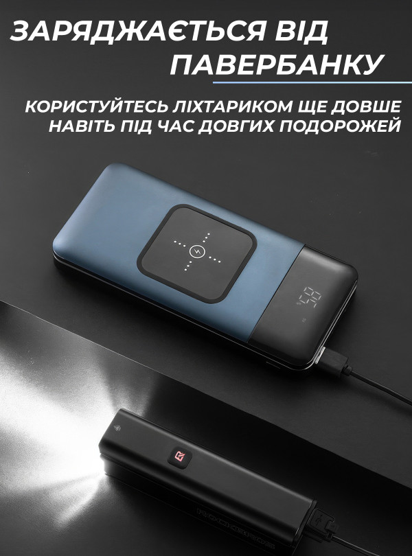 <b>ROCKBROS</b> • Фонарик на велосипед с аккумулятором 1000 люмен Rockbros RHL1000 мощная велофара на аккумуляторе фара на велосипед от USB Черный
