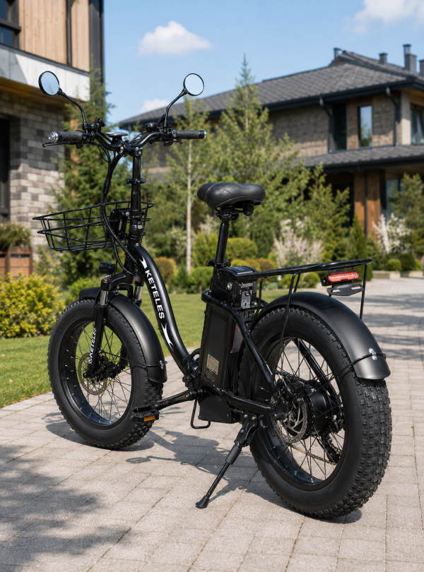 <b>KETELES</b> • Електро велосипед KF9 750W 18Ah електро фетбайк складаний міський Чорний