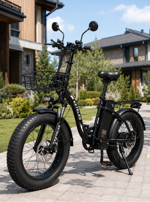 <b>KETELES</b> • Електро велосипед KF9 750W 18Ah електро фетбайк складаний міський Чорний
