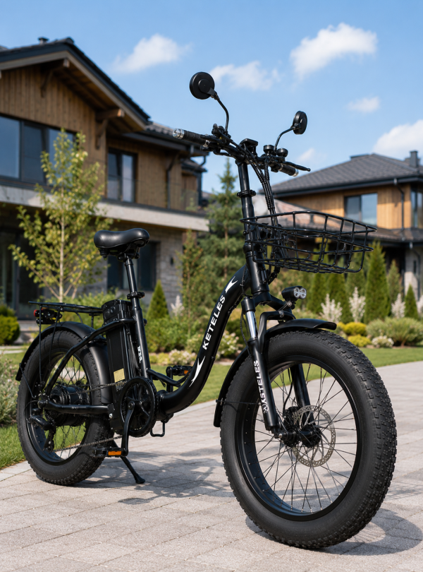 <b>KETELES</b> • Електро велосипед KF9 750W 18Ah електро фетбайк складаний міський Чорний