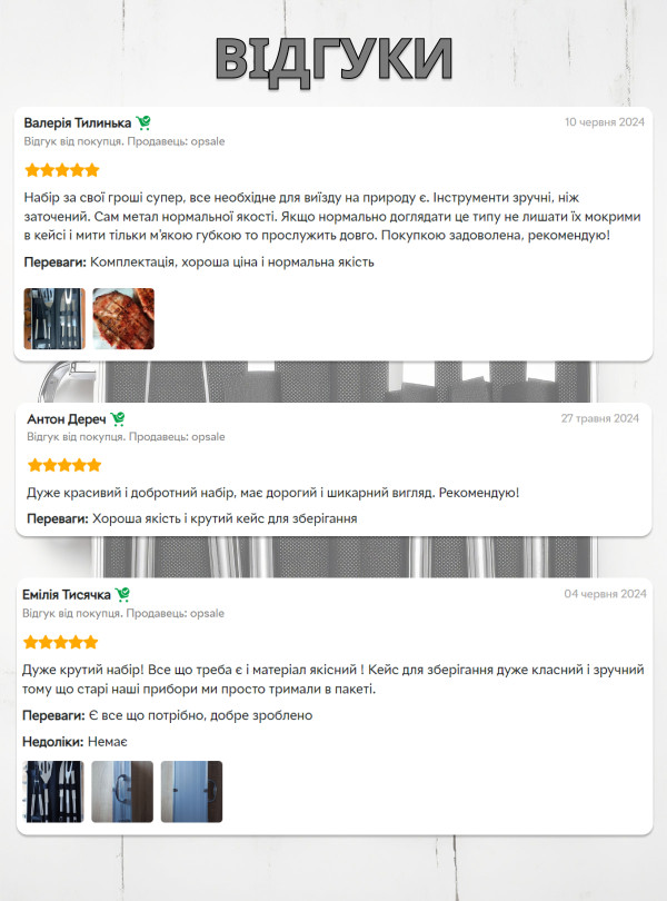 <b>OnePro</b> • Набір для барбекю мангала гриля шашлику в кейсі мангальний набір кухонні прилади 5 шт лопатка виделка щипці ніж пензлик подарунковий набір для чоловіків Сірий