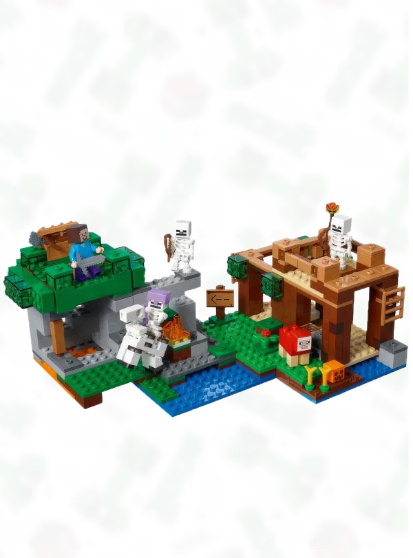<b>DobraMAMA</b> • Lego Конструктор minecraft дитячий 463 деталі майнкрафт / напад армії скелетів Різнокольоровий