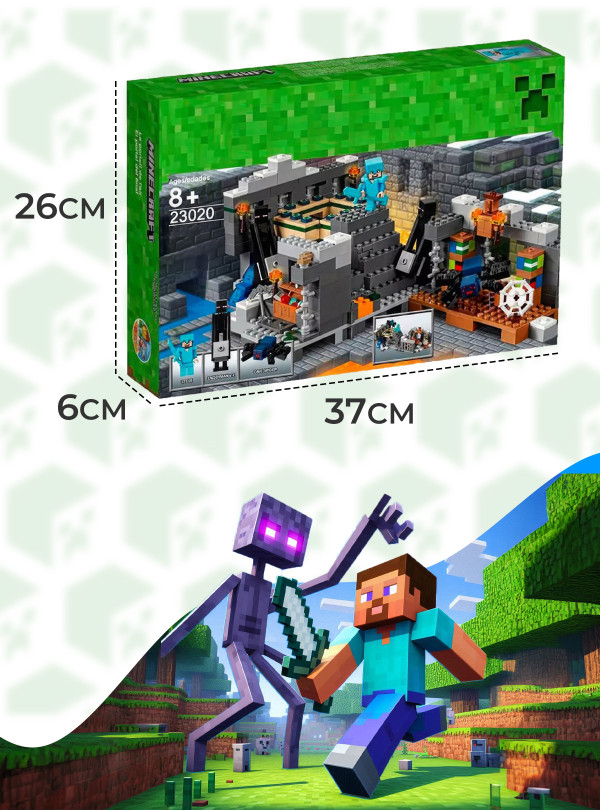 <b>DobraMAMA</b> • Конструктор minecraft для дітей lego / дитячий конструктор лего майнкрафт / портал в край / 559 деталі Різнокольоровий