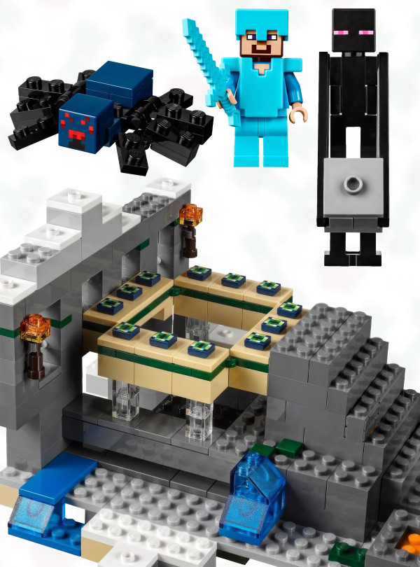 <b>DobraMAMA</b> • Конструктор minecraft для дітей lego / дитячий конструктор лего майнкрафт / портал в край / 559 деталі Різнокольоровий