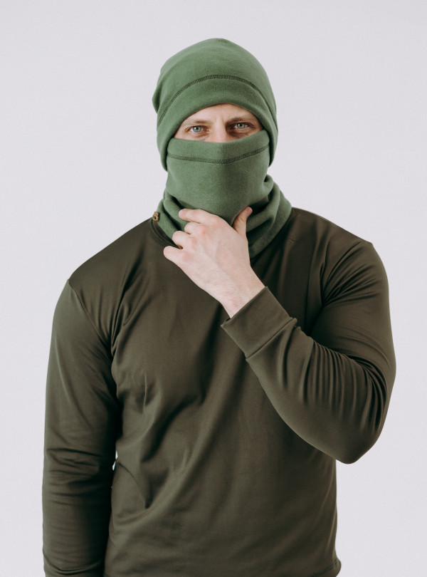 <b>CLMB</b> • Шарф бафф Коламбия мужской зимний хомут тактическая шапка для ВСУ шарф-труба защитный бафф флисовый хомут для холодной погоды и спорта Хаки