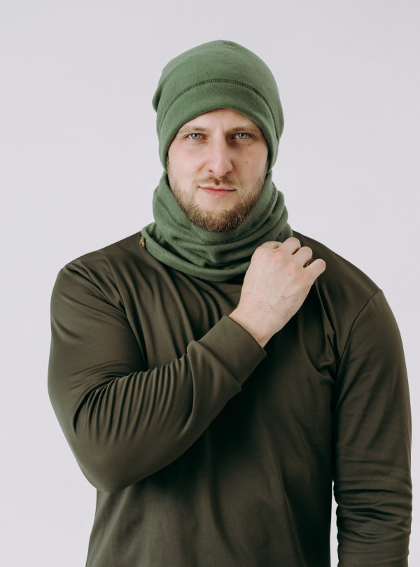 <b>CLMB</b> • Шарф бафф Коламбия мужской зимний хомут тактическая шапка для ВСУ шарф-труба защитный бафф флисовый хомут для холодной погоды и спорта Хаки