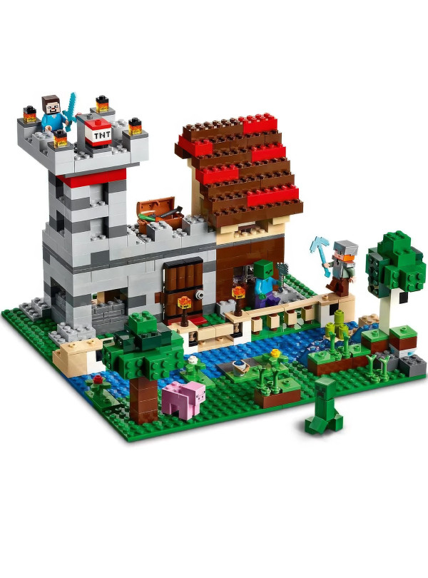<b>DobraMAMA</b> • Конструктор minecraft для дітей lego / дитячий конструктор лего майнкрафт / Верстак - Набір для творчості / 612 деталей Різнокольоровий