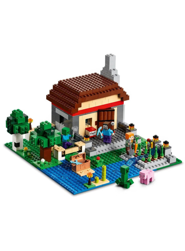 <b>DobraMAMA</b> • Конструктор minecraft для дітей lego / дитячий конструктор лего майнкрафт / Верстак - Набір для творчості / 612 деталей Різнокольоровий