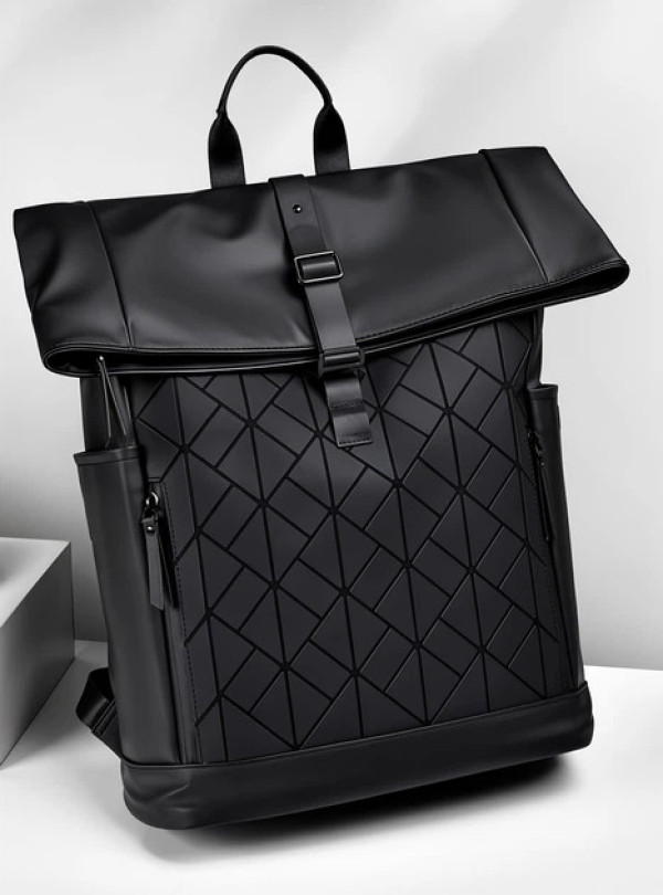 <b>OnePro</b> • Рюкзак чоловічий міський роллтоп рюкзак для ноутбука 16" rolltop жіночий для подорожей ручна поклажа водонепроникний стильний Чорний